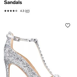 Jewel Badgley Mischka Conroy T- Strap Evening Sandal- diamond / Rhinestone heels